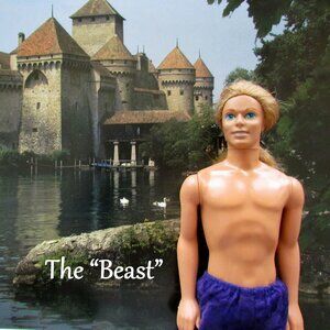 BEAUTY and the BEAST DOLL, DISNEY MATTEL, BLOND PRINCE w BREECHES, TIGHTS, SHOES